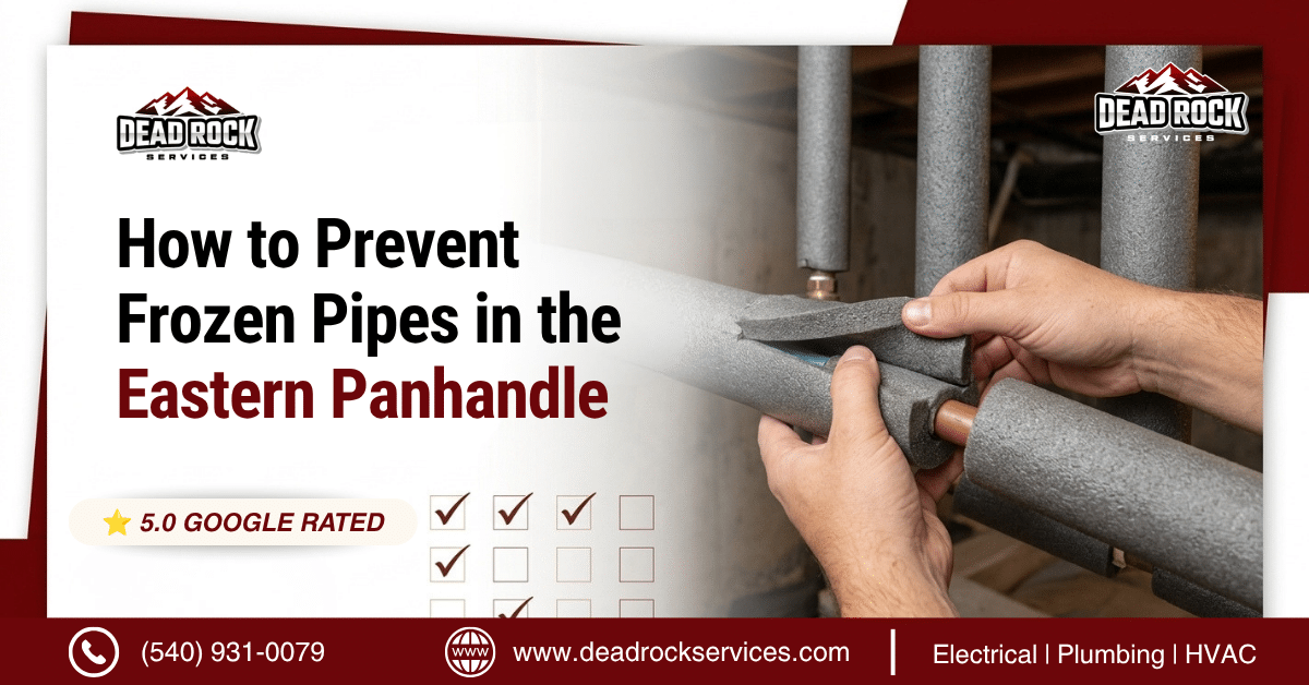 Insulated water pipes in a crawlspace to prevent frozen pipes during winter